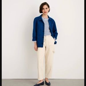 Alex Mill Britt Work Jacket Button Canvas Cobalt Blue Denim Mill Coat XL